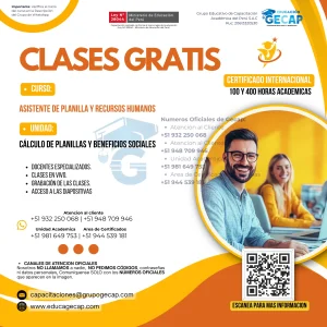 Curso de Asistente de Planilla y Recursos Humanos